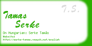 tamas serke business card